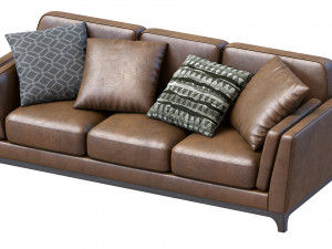 ceni volcanic leather sofa by article 3D Model