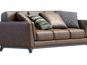 ceni volcanic leather sofa by article 3D Model