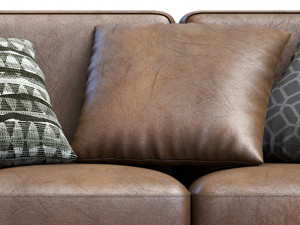 ceni volcanic leather sofa by article 3D Model