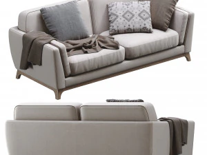 ceni volcanic gray sofa by article 2 3D Model