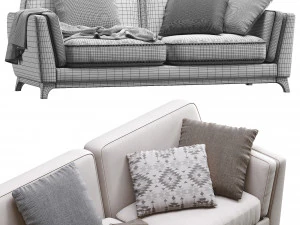 ceni volcanic gray sofa by article 2 3D Model