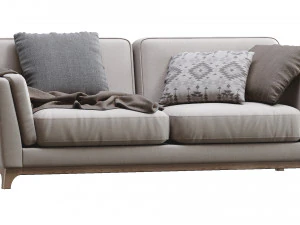 ceni volcanic gray sofa by article 2 3D Model
