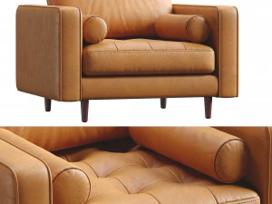 sven charme tan chair 3D Model