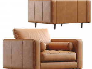 sven charme tan chair 3D Модель