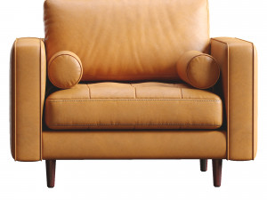 sven charme tan chair 3D Модель