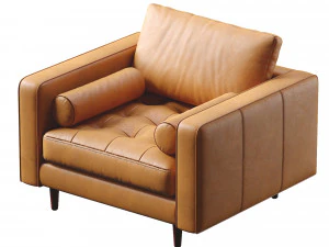 sven charme tan chair 3D Model