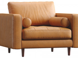 sven charme tan chair 3D Модель