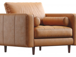 sven charme tan chair 3D Модель