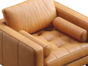 sven charme tan chair 3D Модель