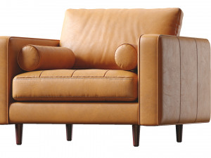 sven charme tan chair 3D Модель