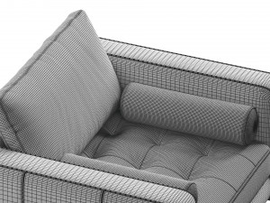 sven charme tan chair 3D Модель