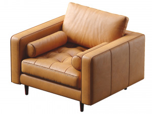 sven charme tan chair 3D Модель
