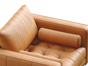 sven charme tan chair 3D Модель