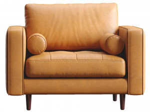 sven charme tan chair 3D Модель