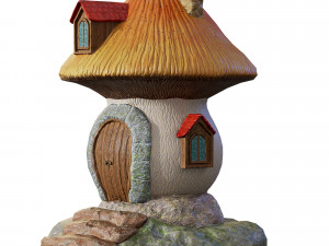 mushroom fantasy house Modèle 3D