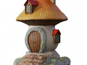 mushroom fantasy house Modèle 3D