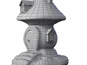 mushroom fantasy house Modèle 3D