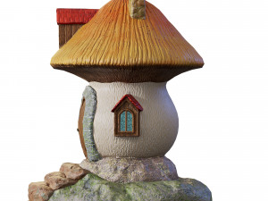 mushroom fantasy house Modèle 3D