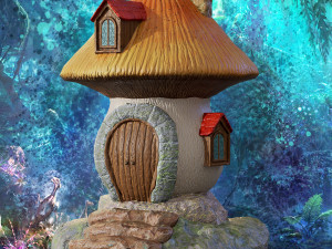 mushroom fantasy house 3Dモデル