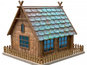 만화 집 3D 모델