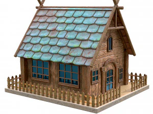 만화 집 3D 모델