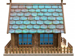 만화 집 3D 모델