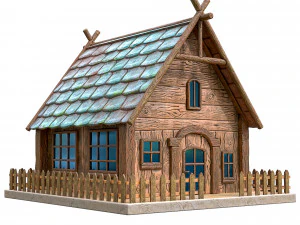 만화 집 3D 모델