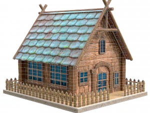 만화 집 3D 모델