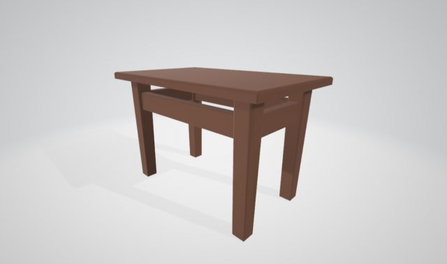 wooden table 3Dモデル .c4d .max .obj .3ds .fbx .stl .blend 