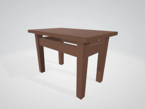 木製テーブル 3Dモデル