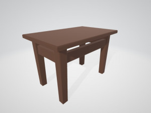wooden table 3Dモデル