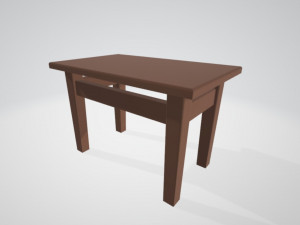 wooden table 3Dモデル