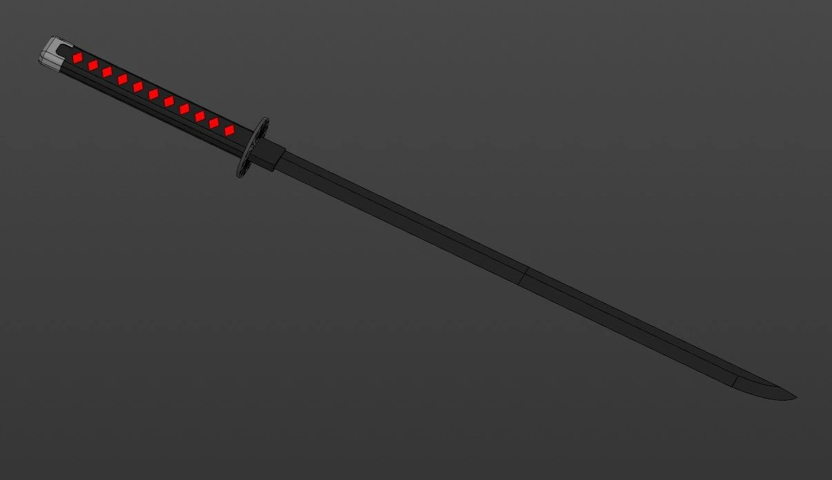 katana tanjirou demon slayer- kimetsu no yaiba 3D Print Model .c4d .max .obj .3ds .fbx .stl .blend 
