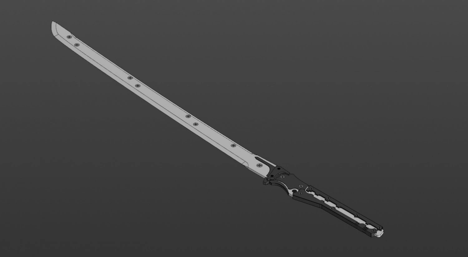 raidens blade metal gear rising revengeance 3D Model .c4d .max .obj .3ds .fbx .stl .blend