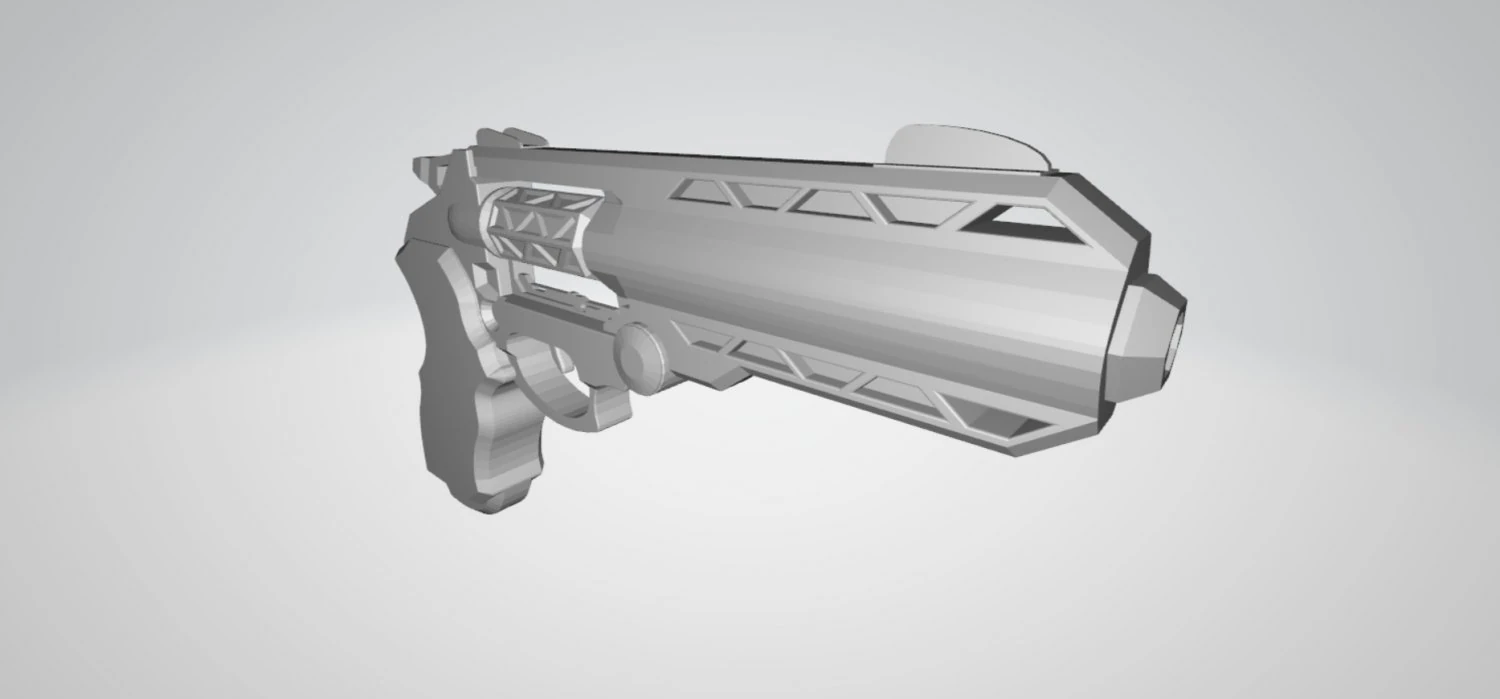 sci fi revolver 3D Print Model .c4d .max .obj .3ds .fbx .stl .blend