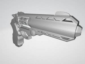 sci fi revolver 3D Print Model