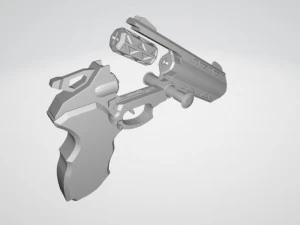 sci fi revolver 3D Print Model