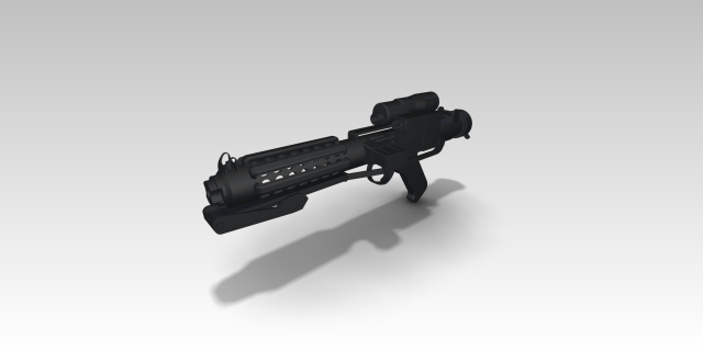 star wars e-11 blaster 3D 打印模型 .c4d .max .obj .3ds .fbx .stl .blend