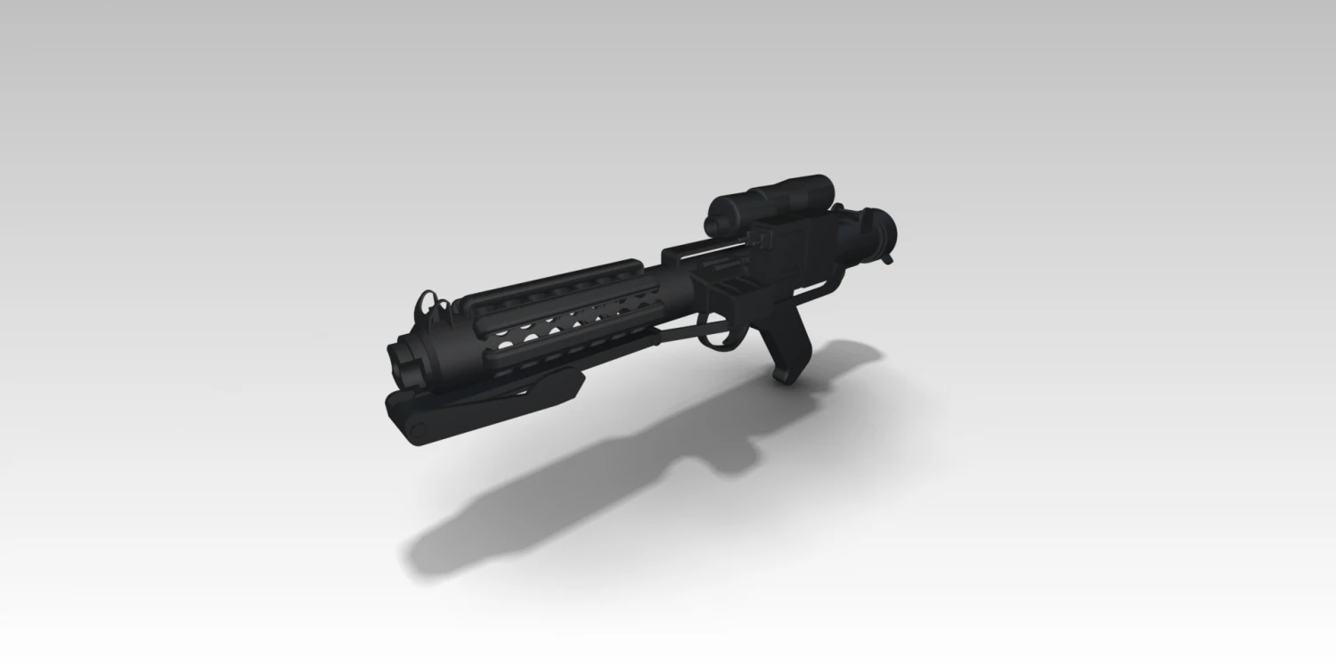 star wars e-11 blaster 3D Print Model .c4d .max .obj .3ds .fbx .stl .blend 