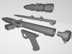 star wars rebel blaster dh-17 3D 프린트 모델