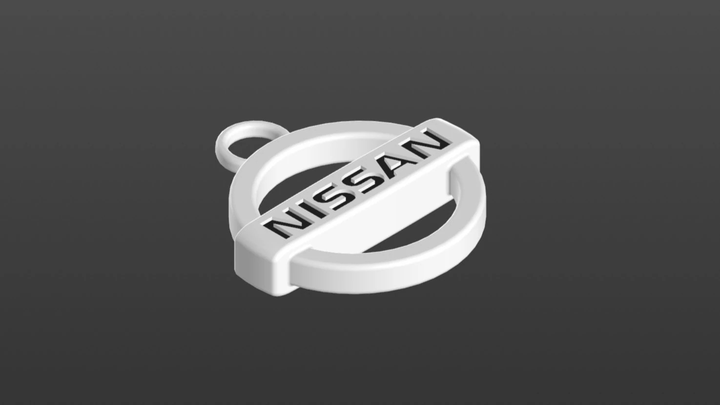 logo nissan keychain 3D Print Model .c4d .max .obj .3ds .fbx .stl .blend