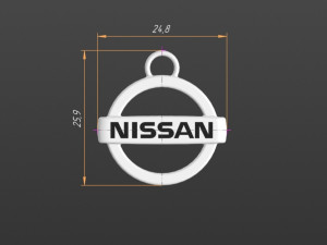 logo nissan keychain 3D 프린트 모델