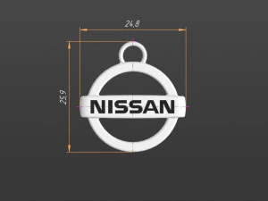 logo nissan keychain 3D Print Model