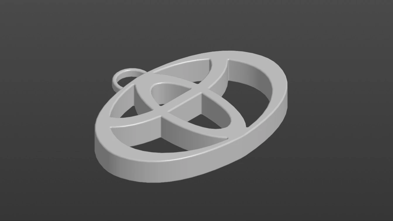 logo toyota keychain 3D Print Model .c4d .max .obj .3ds .fbx .stl .blend 