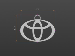 logo toyota keychain Modèles 3D en vedette