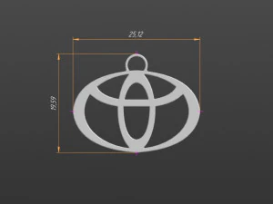 logo toyota keychain 3D Print Model