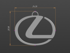 logo toyota keychain Modèles 3D en vedette