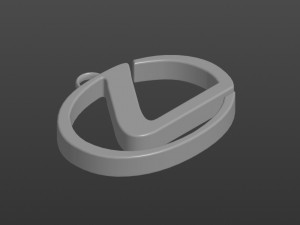 logo lexus keychain 3D Print Model