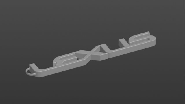 logo lexus keychain 3D 打印模型 .c4d .max .obj .3ds .fbx .stl .blend