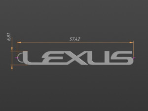 logo lexus keychain 3D 打印模型